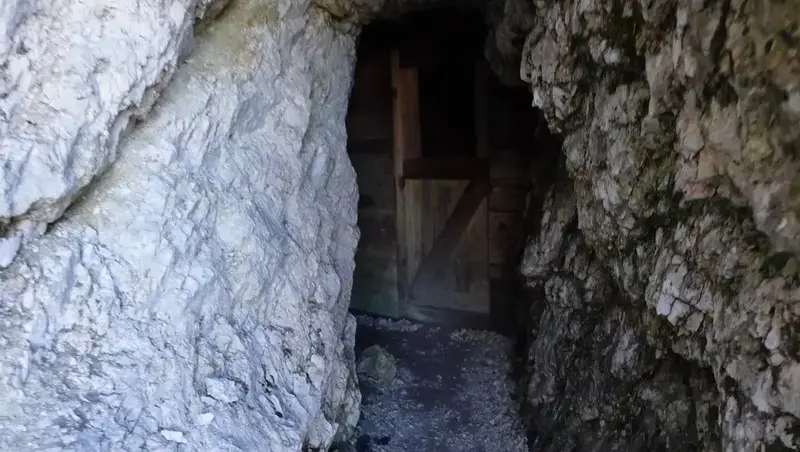 The first tunnels and caves.