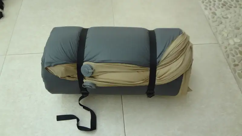 Can a Sleeping Pad Be Too Warm - top picture with a rolled pad.