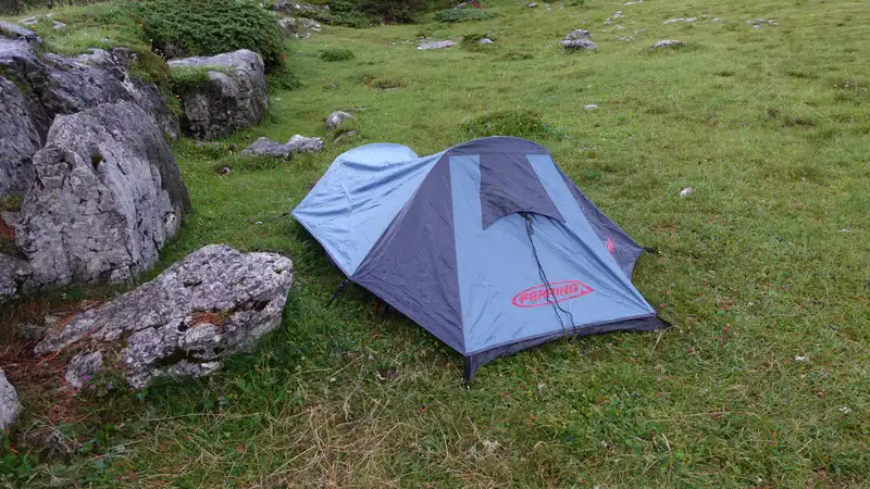 This is my own tent, it was a sort of emergency due to strong rain.