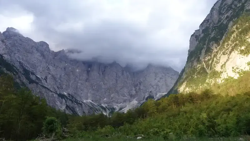 This is the view to the upper part of Vrata valley where the bivouac is located.