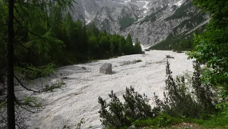 Empty and dry water channel.