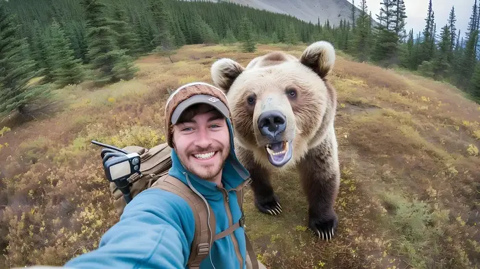 Excitement of wilderness backpacking.